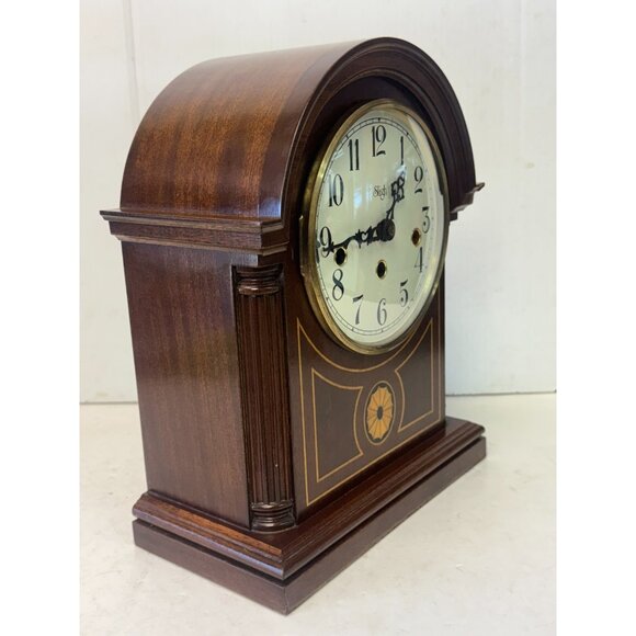 Westminster Chime Mantel Vintage Sligh Mechanical Clock Franz Hermes Two Jewels - Picture 2 of 10